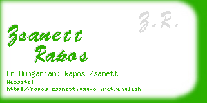 zsanett rapos business card